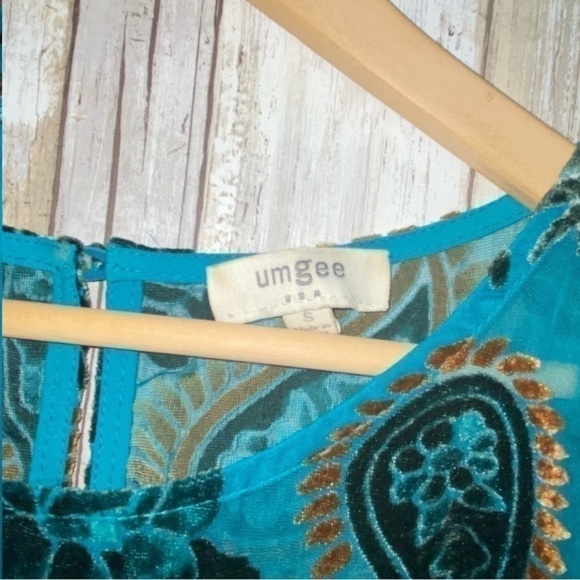 Umgee Green Velvet Top Dress - Picture 4 of 5